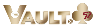 The Vault logo on black